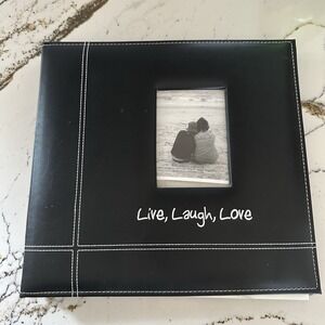Pioneer E-Z Load 12x12 Memory‎ Album Black Live Laugh Love 20 Pages Scrapbook